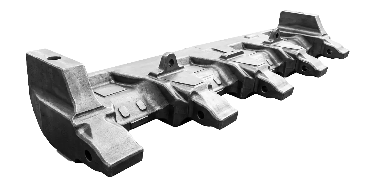 STRUMEX integrated cast lip for mining buckets