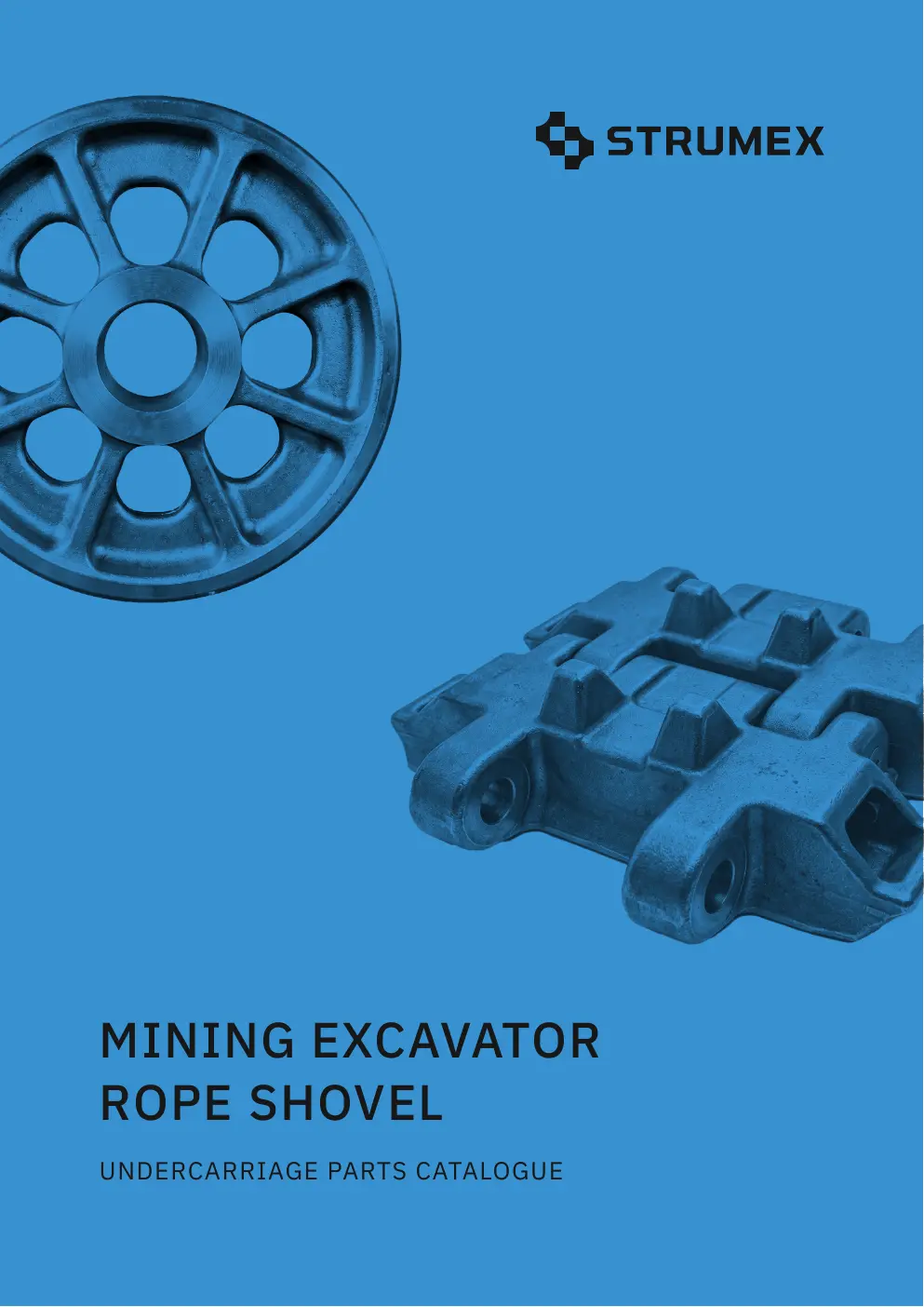 Mining excavator undercarriage parts catalogue cover